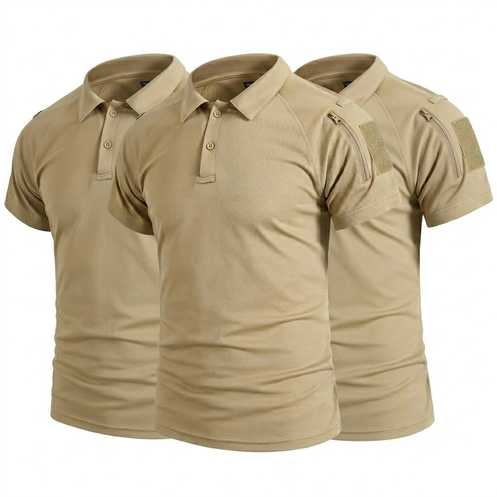Lot de 3 polos homme UPF 50+ à séchage rapide