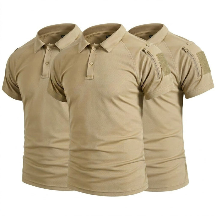 Lot de 3 polos homme UPF 50+ à séchage rapide