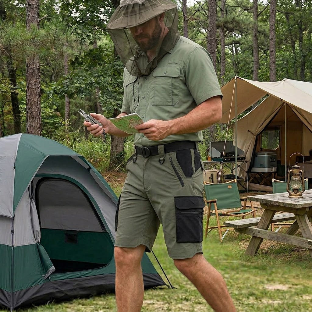 Short tactique léger imperméable multipoches à séchage rapide