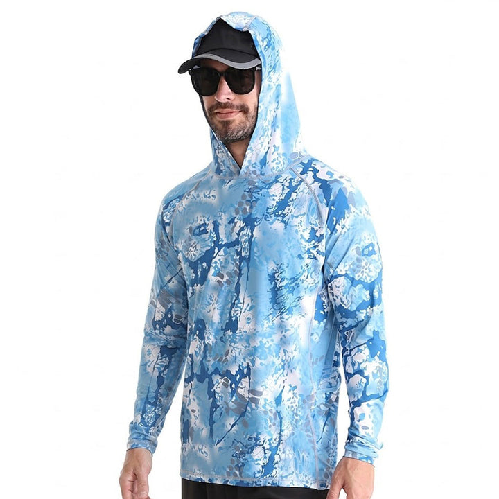 Haut de pêche extensible léger à capuche anti-UV