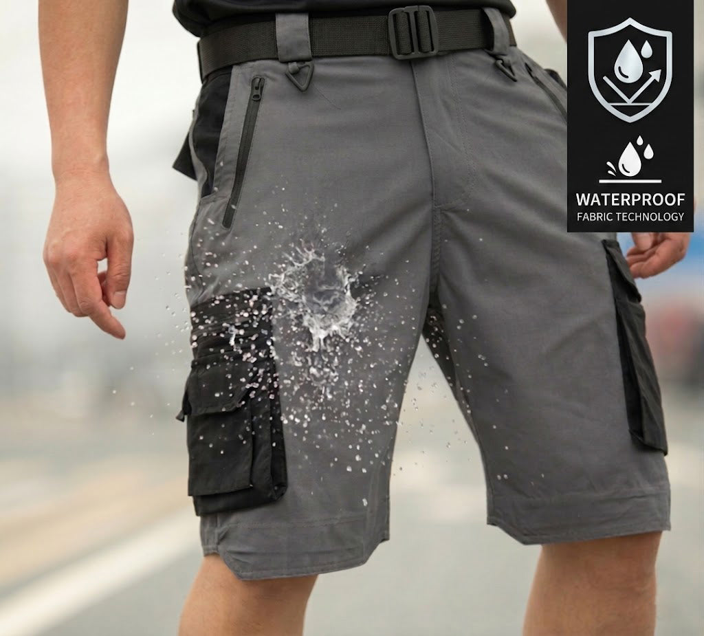 Short tactique léger imperméable multipoches à séchage rapide