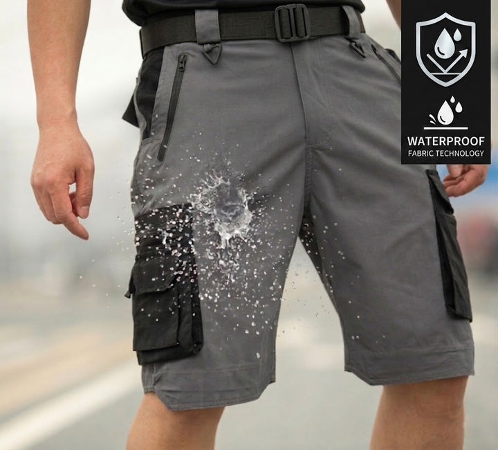 Short tactique léger imperméable multipoches à séchage rapide