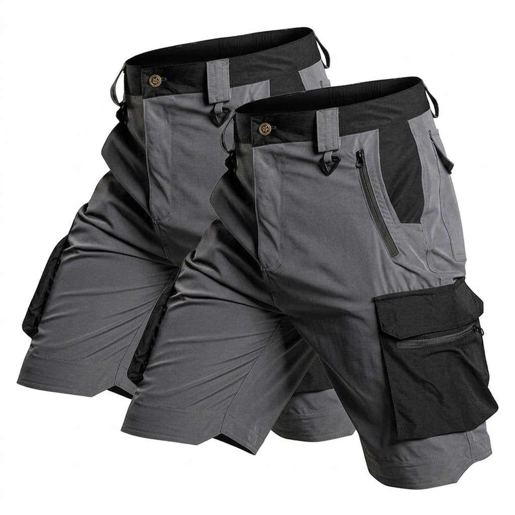 Short tactique léger imperméable multipoches à séchage rapide