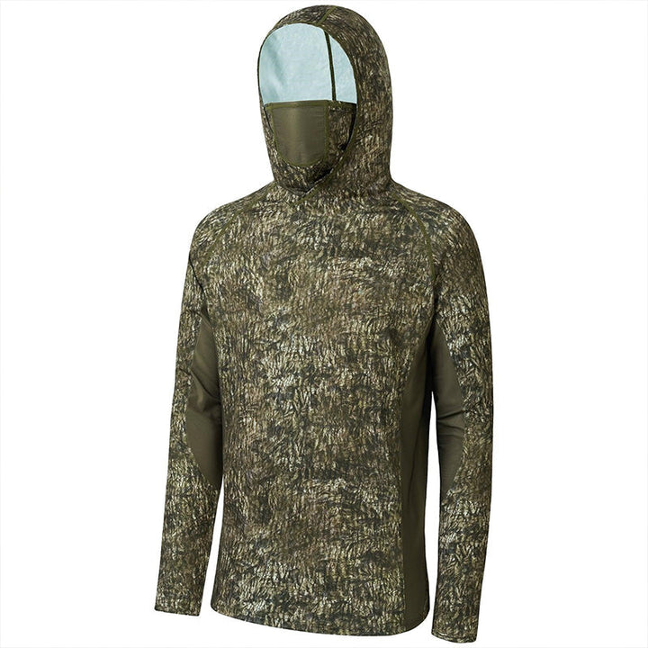 Haut de chasse camouflage TWS UPF 50+ à capuche et masque