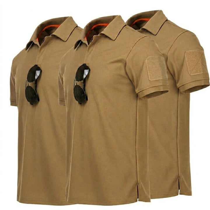 Lot de 3 polos tactiques homme résistants à séchage rapide