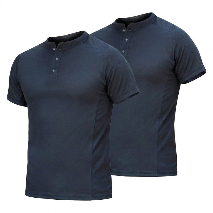 T-shirt homme col Henley à séchage rapide