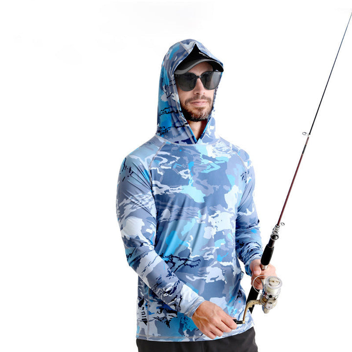 Haut de pêche extensible léger à capuche anti-UV