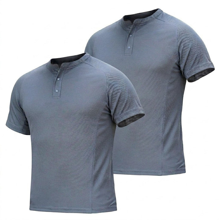 T-shirt homme col Henley à séchage rapide