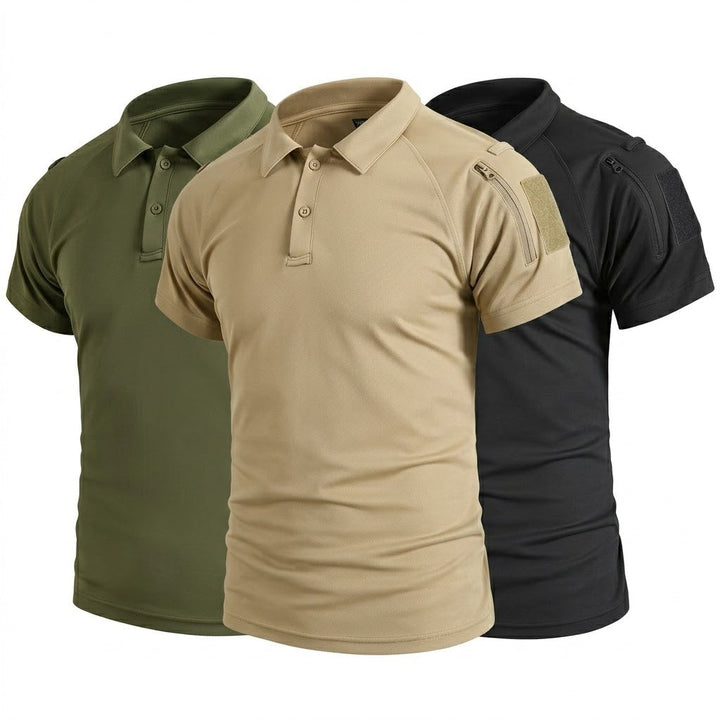 Lot de 3 polos homme UPF 50+ à séchage rapide