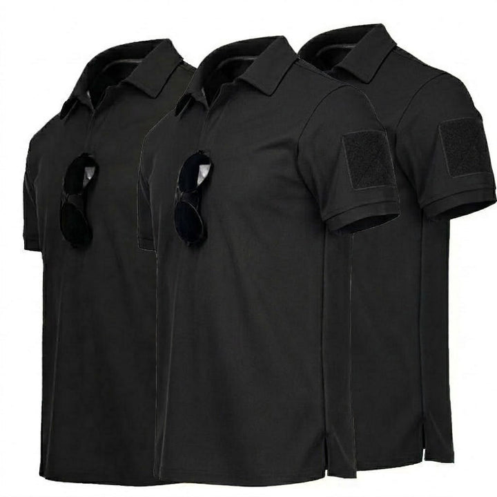 Lot de 3 polos tactiques homme résistants à séchage rapide