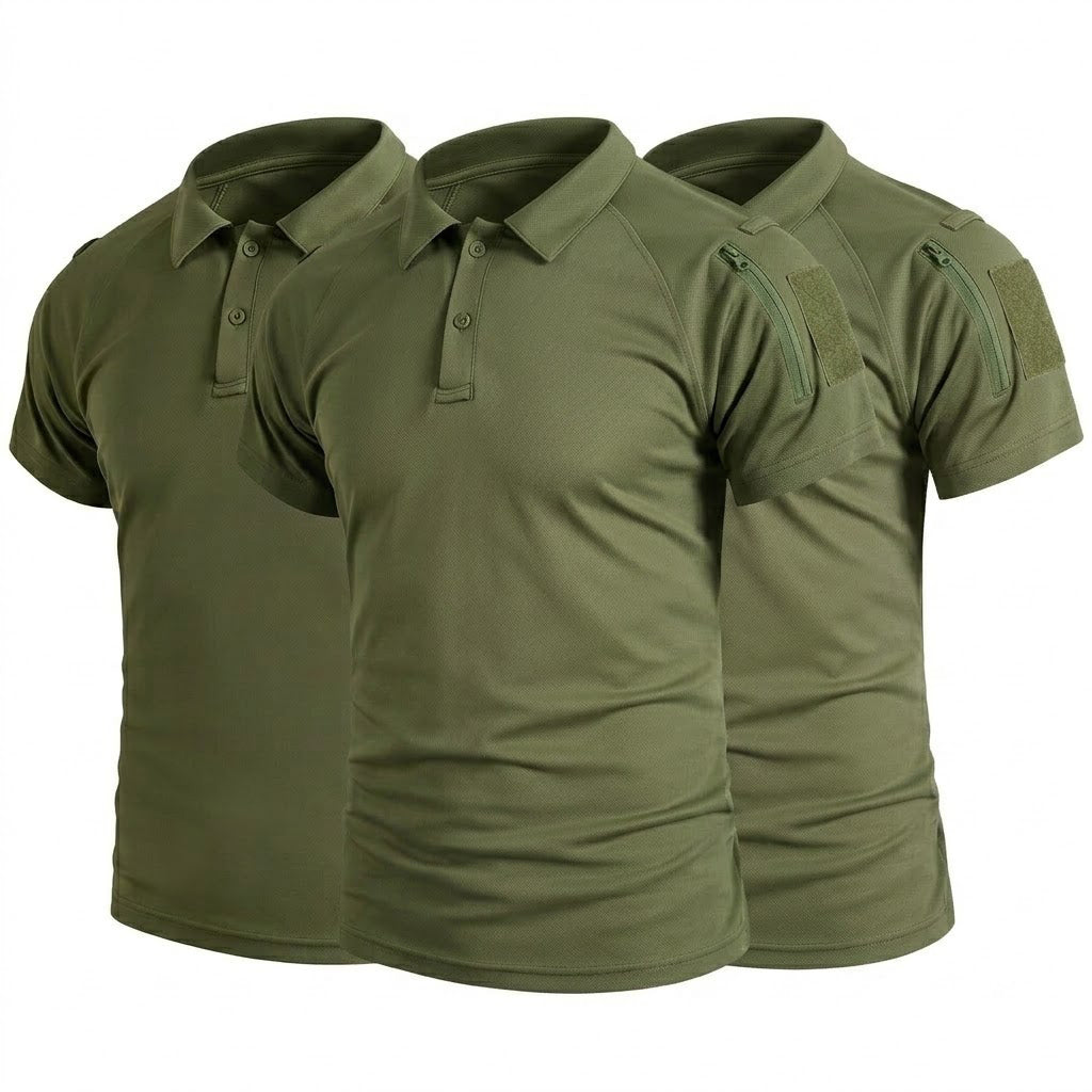 Lot de 3 polos homme UPF 50+ à séchage rapide