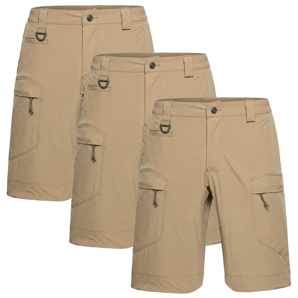 Archon - Lot de 3 shorts cargo stretch à séchage rapide