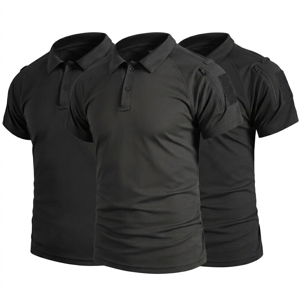 Lot de 3 polos homme UPF 50+ à séchage rapide