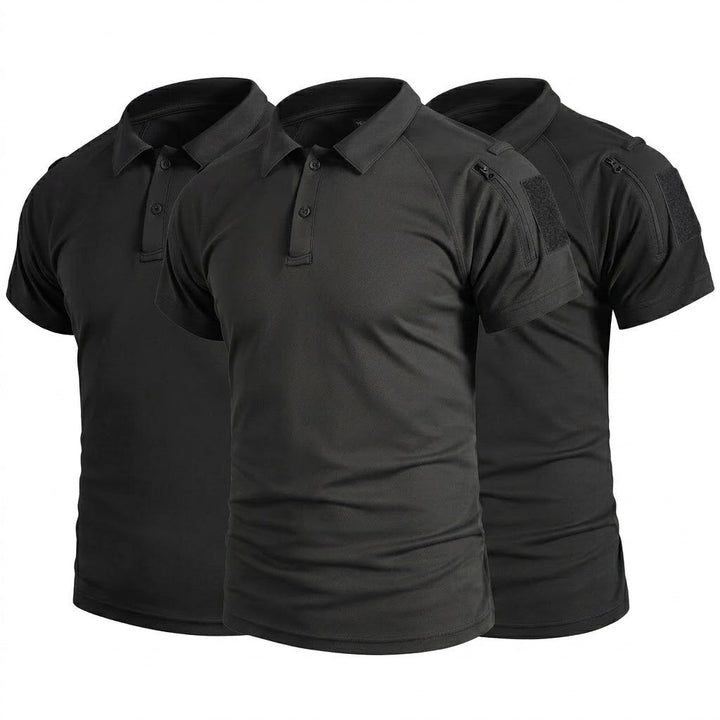 Lot de 3 polos homme UPF 50+ à séchage rapide