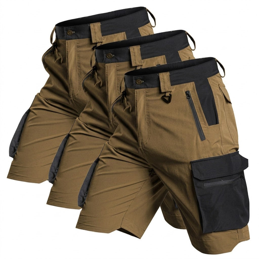 Short tactique léger imperméable multipoches à séchage rapide