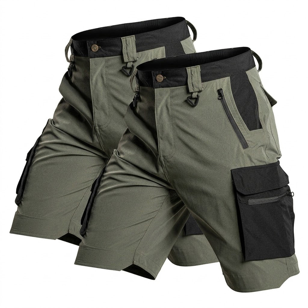 Short tactique léger imperméable multipoches à séchage rapide