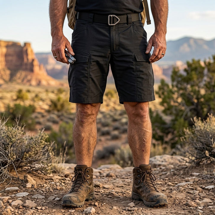 Short tactique homme imperméable multipoches