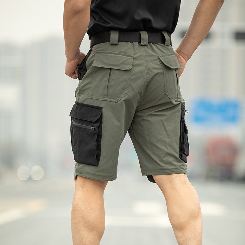 Short tactique léger imperméable multipoches à séchage rapide