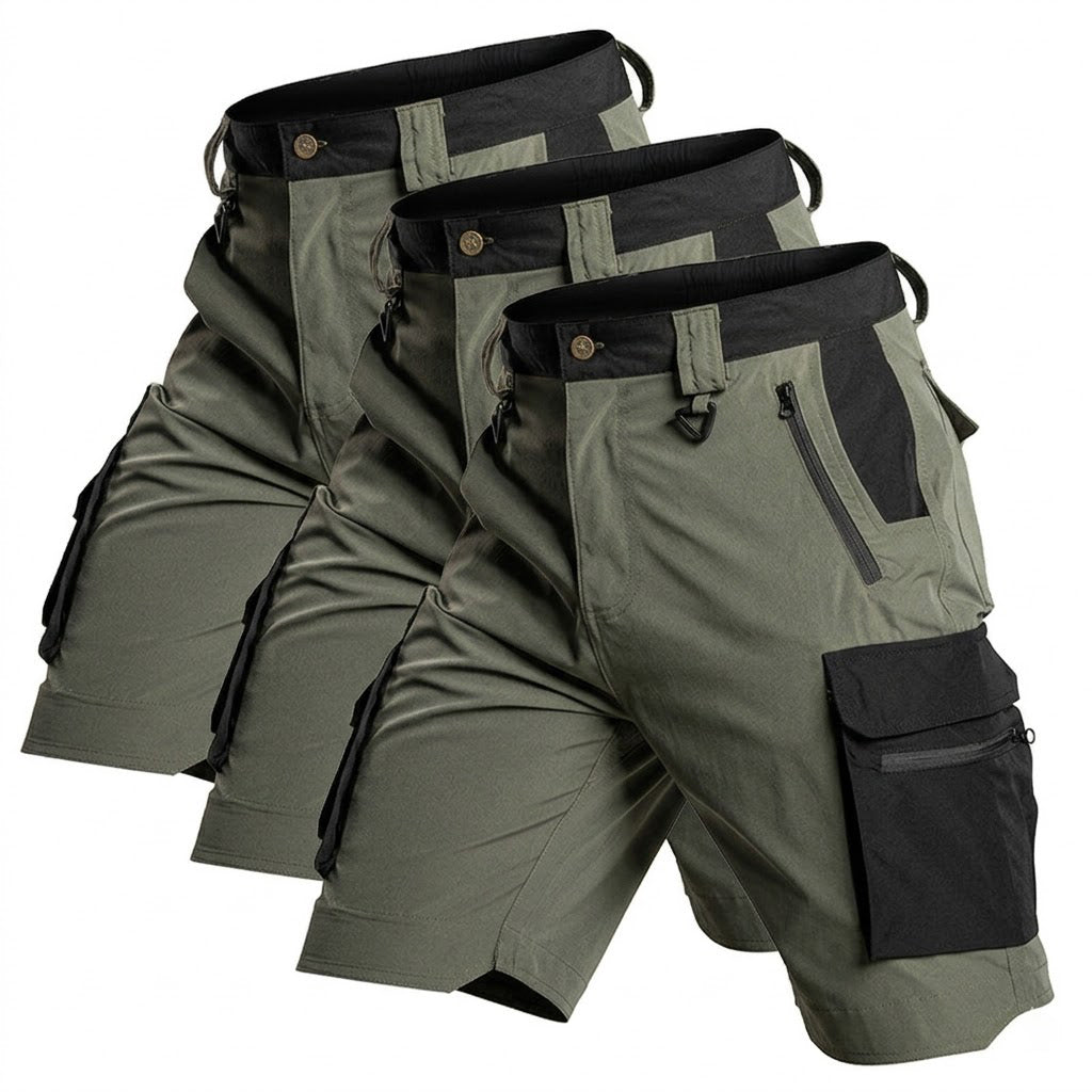 Short tactique léger imperméable multipoches à séchage rapide
