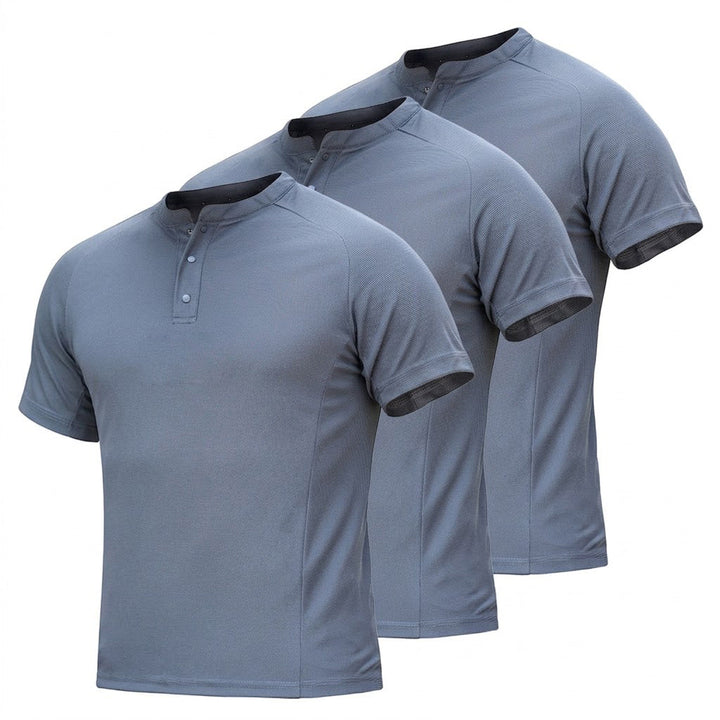 T-shirt homme col Henley à séchage rapide
