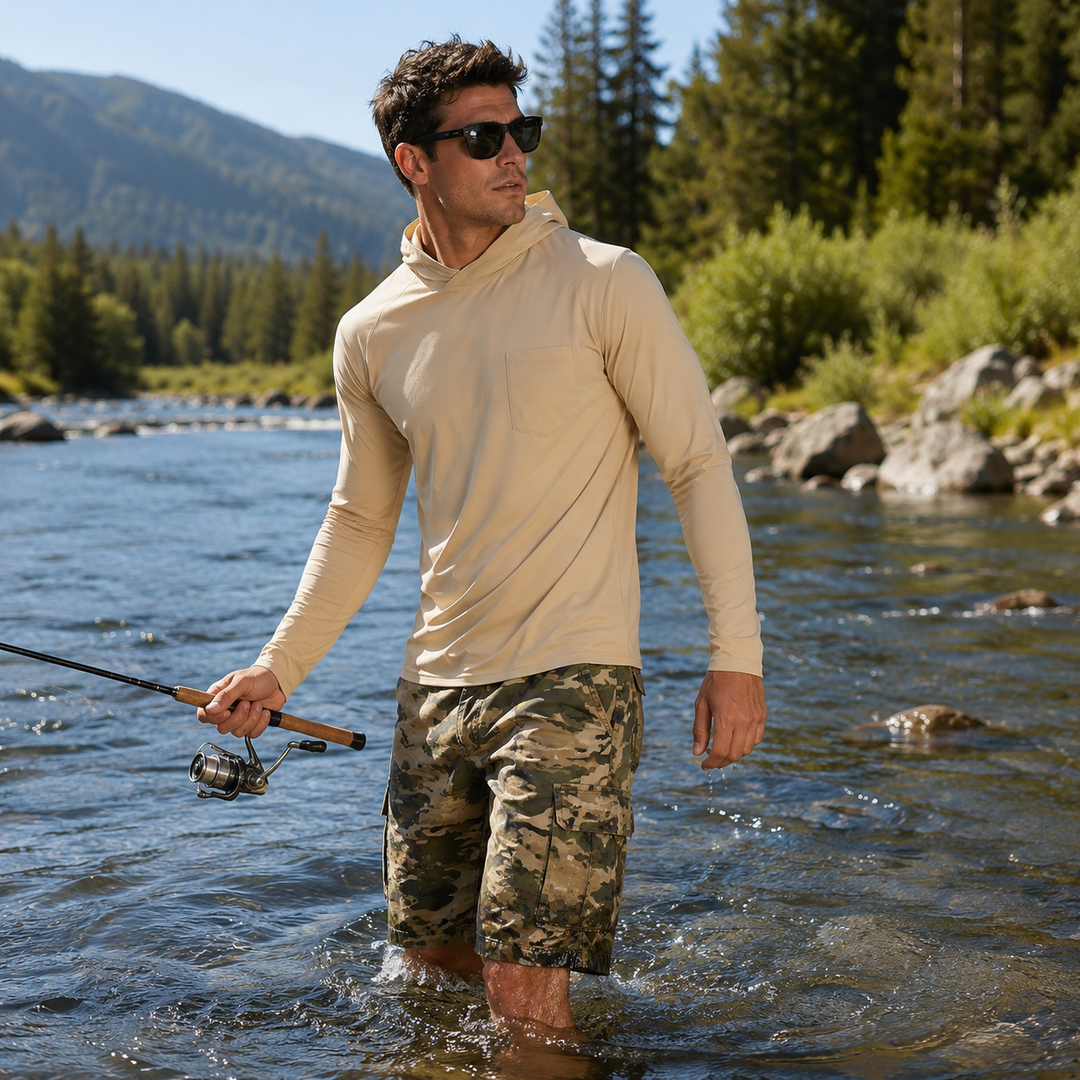 Chemise de pêche TWS extensible anti-UV à séchage rapide