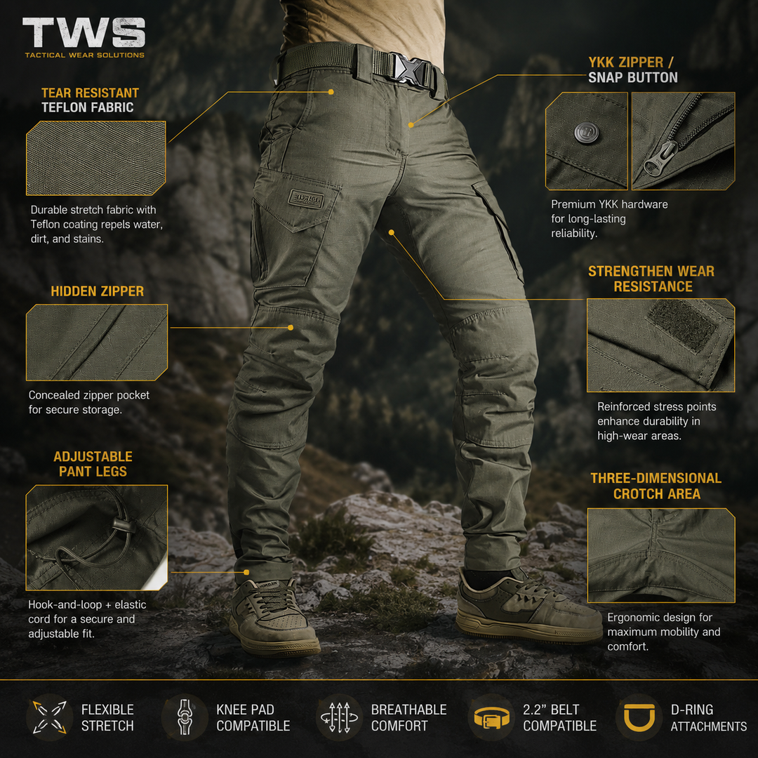 Pantalon Cargo Phantom Pro – Vert ranger